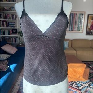 Black and red brandy tank top